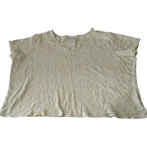 Jaclyn Smith Stretch Pullover‎ Blouse Short Sleeve Green Womens Size 3XL